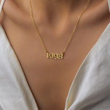 Nida Jewelry 925 Ayar Gümüş Yıl Kolye
