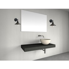 Riolight  Retro3 rustik vintage Siyah 1XE27 Duylu Metal Aplik Şapka ÇAPI:23CM Not: 1ADET Fiyatıdır