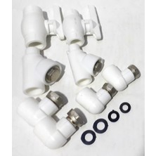 abnturk 8 Parça Ar-Su Hareketli Dirsekli Kaliteli Kombi Bağlantı Seti    Kaliteli Malzemeden Üretilmiştir