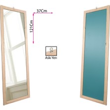 Mirrorss Ayna Mirrorss Doğal Ahşap Duvar Hol AYNA121X37 KRC002