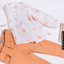 Xo Kids Kız Pantolon 1-4 Yaş 2348 KPNT09035 Somon