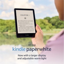 Amazon Kindle 6.8" Paperwhite 5 E Kitap Okuyucu 16 GB + Orijinal Mantar Kılıf ve Şarj Adaptörü Reklamsız