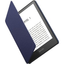 Amazon Kindle 6.8" Paperwhite 5 E Kitap Okuyucu Orijinal Deri Kılıf Lacivert