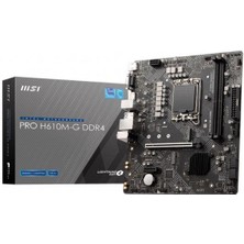 Msı Pro H610M-G Ddr4 3200MHZ 1xvga 1xhdmı 1xdp 1xm.2 USB 3.2 Matx 1700P