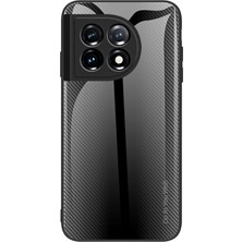 Xshop Oneplus 11 5g Tpu Için+Temperli Cam Telefon Kılıfı Karbon Fiber Doku Cep Telefonu Koruyucu Kapak (Yurt Dışından)