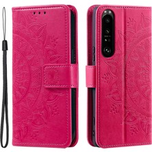 Xshop Sony Xperia Için 1 V Mandala Çiçek Deri Deri Telefon Kılıfı Flip Cüzdan Stand Kapağı (Yurt Dışından)