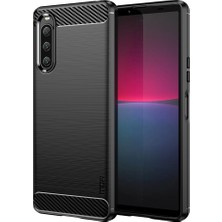 Xshop Sony Xperia Için 10 V Tpu Telefon Kılıfı Karbon Fiber Fırça Koruyucu Telefon Kapağı (Yurt Dışından)