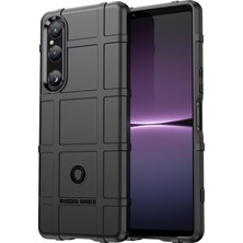 Xshop Sony Xperia 1 V Yumuşak Tpu Kılıfı Engebeli Square Grid Doku Anti-Kayma Kapağı Için (Yurt Dışından)