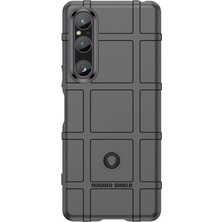 Xshop Sony Xperia 1 V Yumuşak Tpu Kılıfı Engebeli Square Grid Doku Anti-Kayma Kapağı Için (Yurt Dışından)