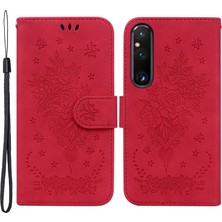 Xshop Sony Xperia 1 V Için Baskılı Telefon Kılıfı, Flip Stand Deri Cüzdan Damla Geçirmez Kapak (Yurt Dışından)