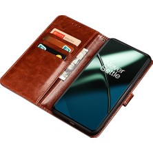 Xshop Oneplus 11 Için 5g Stand Çılgın At Doku Cüzdan Kapak Anti-Çizelge Pu Deri Telefon Flip Case (Yurt Dışından)