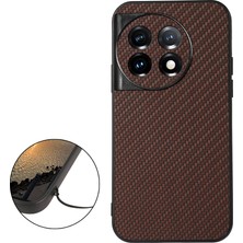 Xshop Oneplus 11 5g Karbon Fiber Doku Için Telefon Kılıf Anti Drop Pu Deri Kaplamalı Tpu Kapağı (Yurt Dışından)