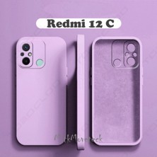 MTK Moveteck Xiaomi Redmi 12C Uyumlu Kılıf Kamera Korumalı Içi Kadife Süet Yumuşak Hisli Lansman Silikon Kapak