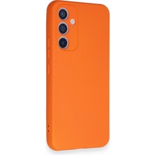 Happycase Samsung Galaxy A34 5g Kılıf Nano Içi Kadife  Silikon - Turuncu