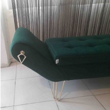 Mc Mobilya Sahra Peri Bench Puf Ayak Ucu Metal Ayak Dinlenme Koltuğu