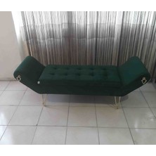 Mc Mobilya Sahra Peri Bench Puf Ayak Ucu Metal Ayak Dinlenme Koltuğu