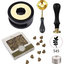 Profisher Davetiye Mum Mühürü Uygulama Seti Siyah Renk 337 Bahar Dalı