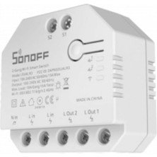 Sonoff Dualr3 Wifi Anahtar Arkası Röle Modülü | Alexa , Google | Iki Çıkışlı | Kum.edile