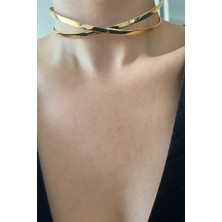 IM Design Çapraz Choker Tasma Kolye