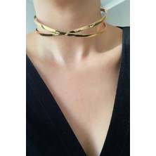 IM Design Çapraz Choker Tasma Kolye