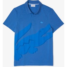 Lacoste Erkek Regular Fit Baskılı Mavi Polo M/lbeden