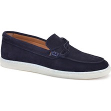 Nevzat Onay Lacivert Süet Yazlık Loafer -13023-