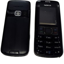 OEM Nokia 3110C Full Kasa Kapak Tuş Takımı Nokia 3110C Uyumlu Siyah Renk Orta Kasa Ön Kapak Arka Kapak