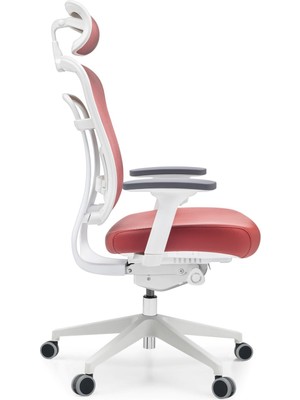 Ivo Passion Ofis Koltuğu Kırmızı Suni Deri Ergonomik Tasarım ile Ayarlanabilir Yükseklik ve Bel Desteği