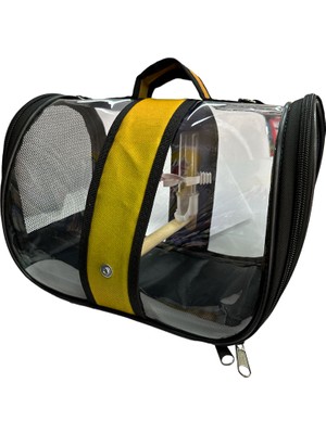 Ala Pet Tropheus Suluklu Kuş Taşıma Çantası (Tahta Tünekli), (33CMX23CMX22CM)