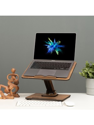 Vigo Wood Kitap Okuma Standı Yükseklik Ayarlanabilir Katlanabilir 360º Dönebilen Laptop Standı