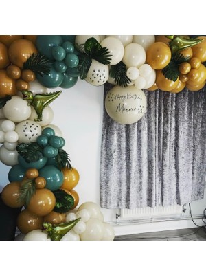 Eğlence Marketi Retro Adaçayı Karamel ve Deniz Kumu Balon Zinciri 100 Adet