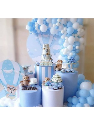 Eğlence Marketi Mavi Beyaz Balon Soft Balon Zinciri