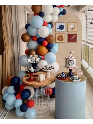 Eğlence Marketi Pastel Balon Konsept Zincir Balon Zinciri