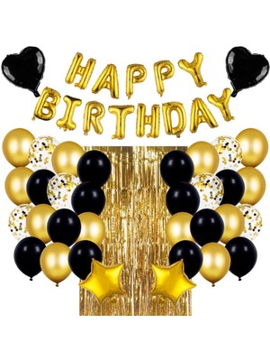 Eğlence Marketi Gold Konsept Yetişkin Doğum Günü Seti