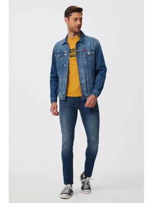 Lee Cooper Puebla Erkek %100 Pamuk Jean Ceket Denim
