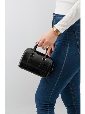 Kriste Bell Kadın El Çantası 26402 Parlka Siyah