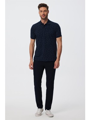 Lee Cooper Newpine Erkek %100 Pamuk Polo Yaka T-Shirt Lacivert