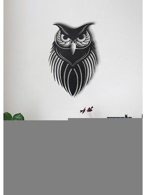Tasagram Baykuş Lazer Kesim Metal Tablo