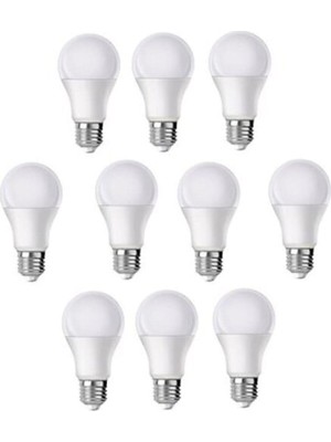 Noas LED - 9W - Gün Işığı - E27 - 10LU - Tasarruflu LED Ampul 9 Watt (Orjinal Ürün)