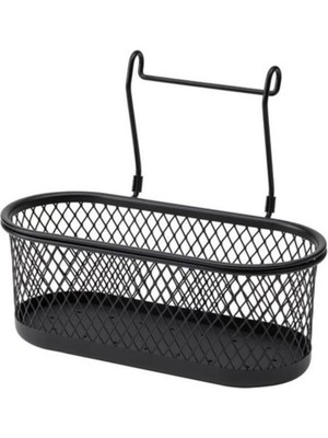 IKEA Hultarp Baharat Rafı, Siyah 31X16 cm - Tezgah Arası Metal Tel Sepe