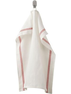 IKEA Hıldegun Kurulama Bezi Beyaz Kırmızı