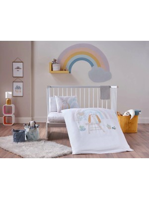 Doqu Home Nakışlı Bebek Nevresim Takımı Little Bunny Bebek - Sarı