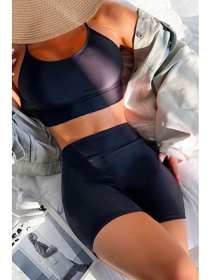 Angelsin Sırtı Çapraz Şık Tankini Bikini Üstü