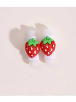Dream Butik 2li Çilek Kablo Koruyucu