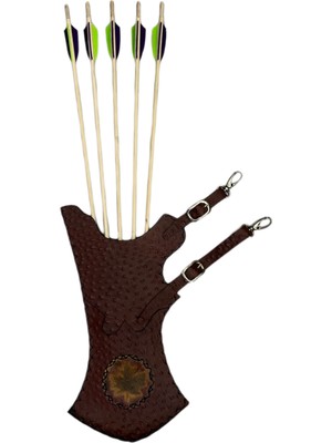 Gerçek Deri Ok Çantası - Tirkeş - Geleneksel Okçuluk Tirkeş