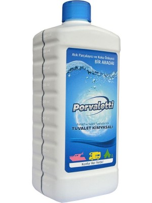 Porvaletti Portatif Tuvalet Kimyasalı 1 L Koku Önleyici ve Atık Parçalayıcı Özellikte
