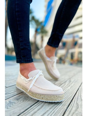 Shoecide SHCH311 Espadril Erkek Ayakkabı Bej