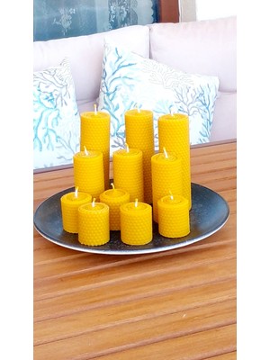 Nefha Candle Mega Doğal Sarma Balmumu Set ( 11 Parça ) Hediyelik