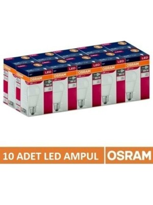 Osram Ledvance Osram 10'lu Paket 8,5 Watt E-27 2700 Kelvin Günışığı LED Ev Ampulü