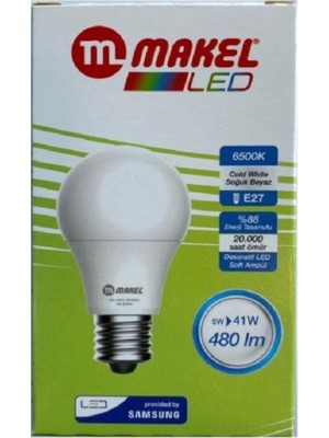 Makel 5W LED Ampul 6500K Beyaz Işık